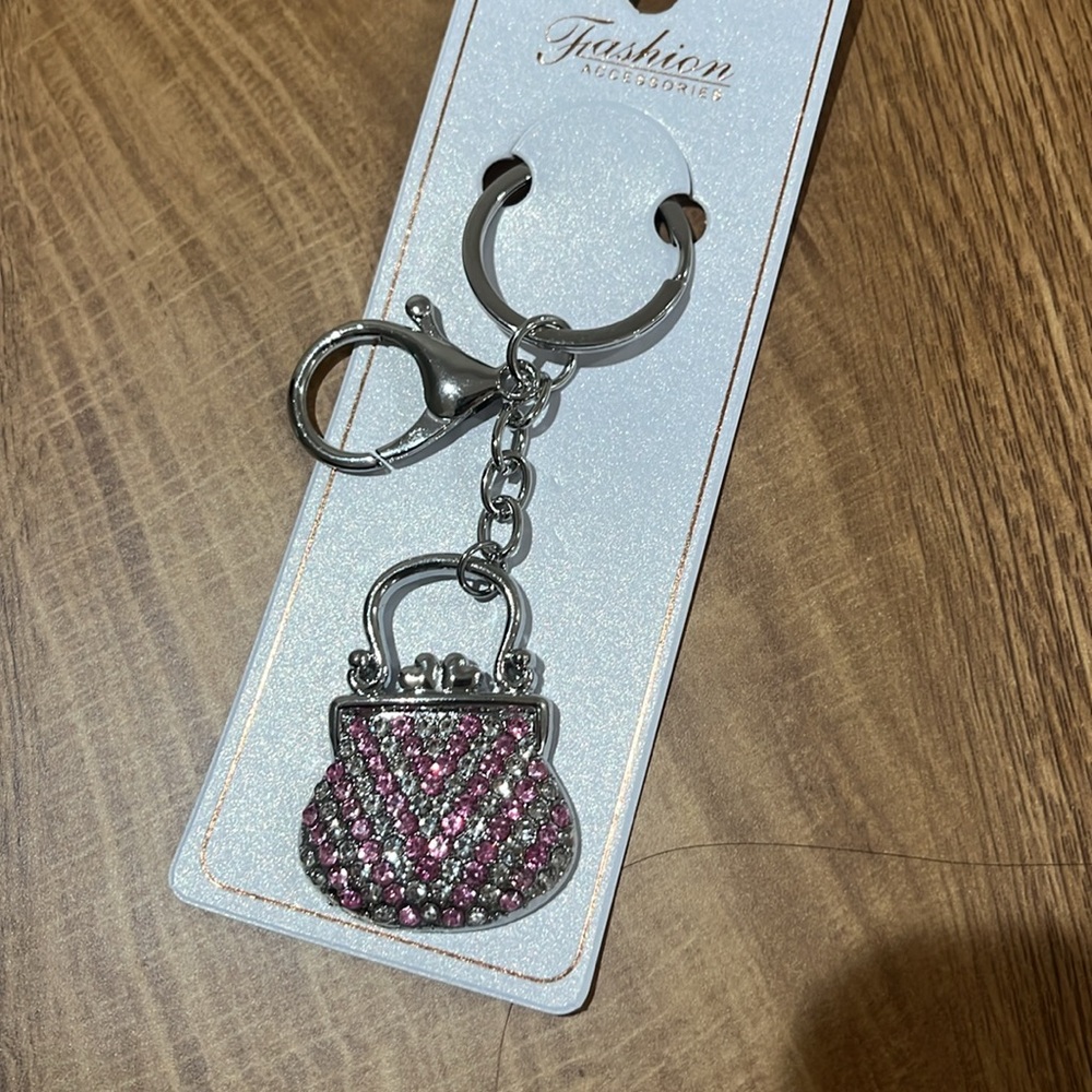 NEW Crystal Handbag keychain charm